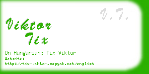 viktor tix business card